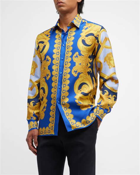 versace silk shirt price|men's vintage versace silk shirts.